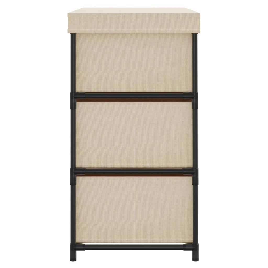 Storage Cabinet with 6 Drawers 55x29x55 cm Cream Steel